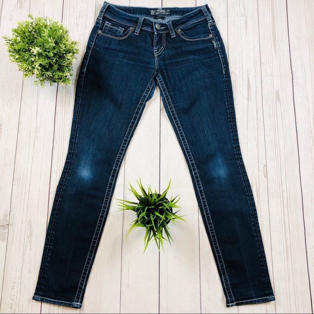 Silver Aiko Skinny Factory Faded Jeans Size 27